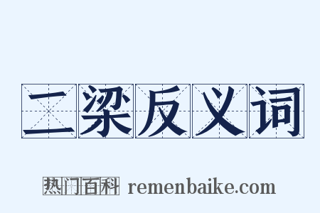 二梁反义词是什么意思的图片